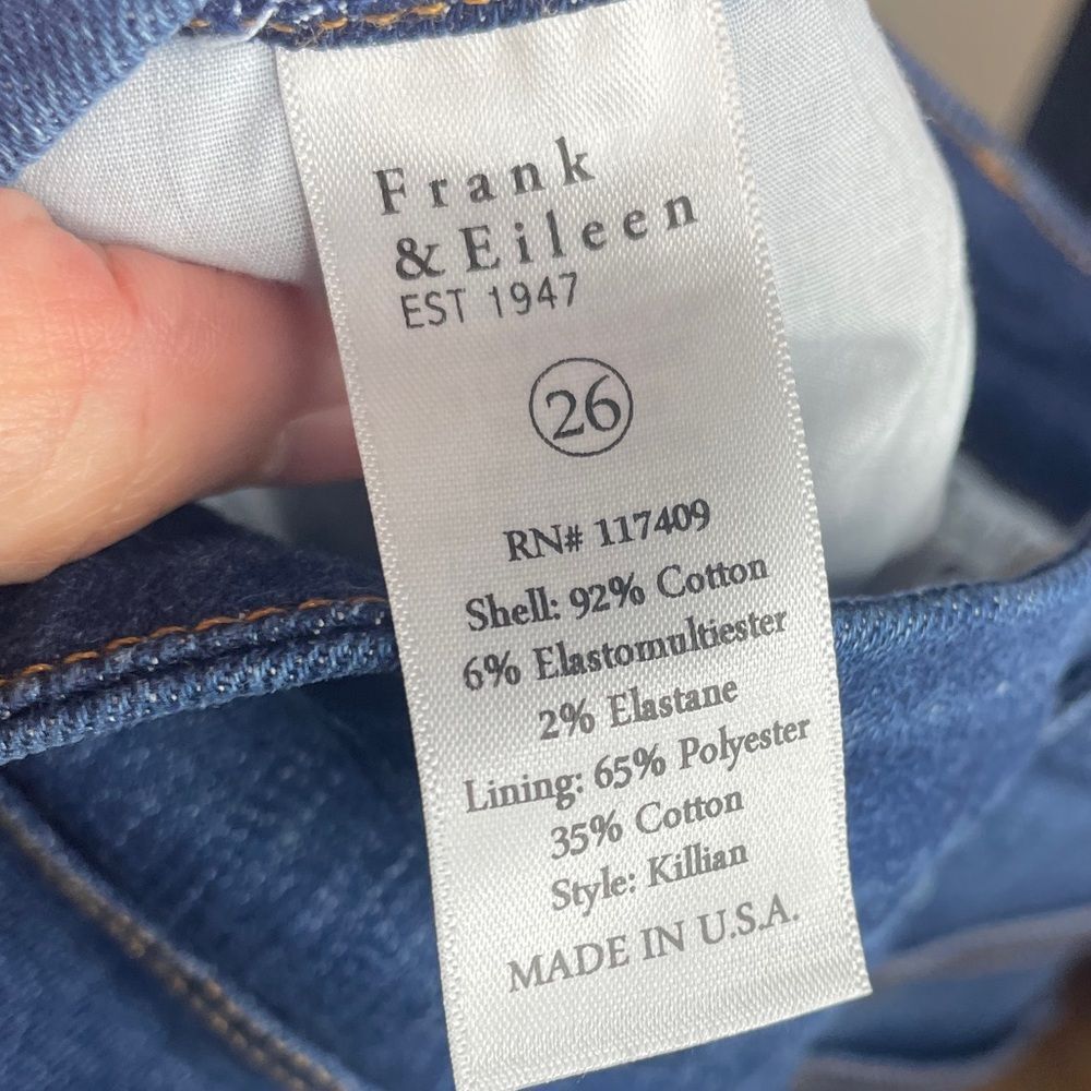 Frank & Eileen Dark Blue Flare Ankle Killian Style Jeans - Picture 9 of 12